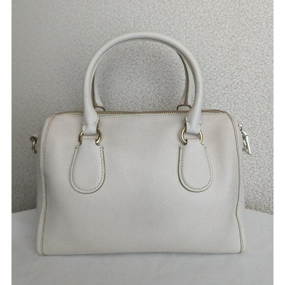 Coach Mini Bennett Satchel In Crossgrain Leather Cream/Chalk Gold K1457-F33329 - Picture 2 of 12